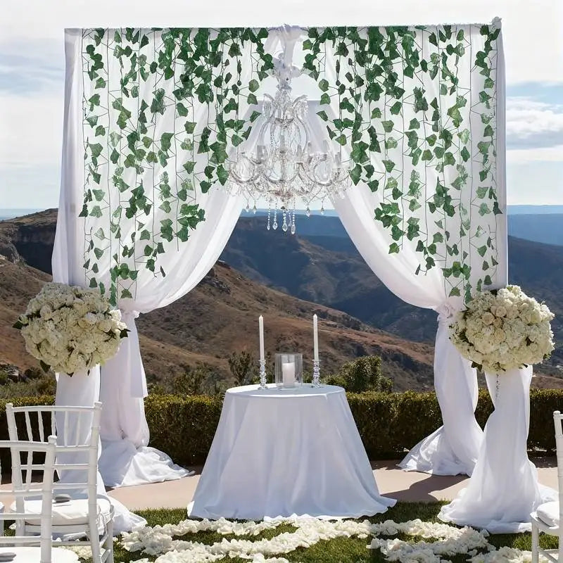 24PCS Artificial Greenery Vine Ivy Garland Wedding Wall Decor 19m