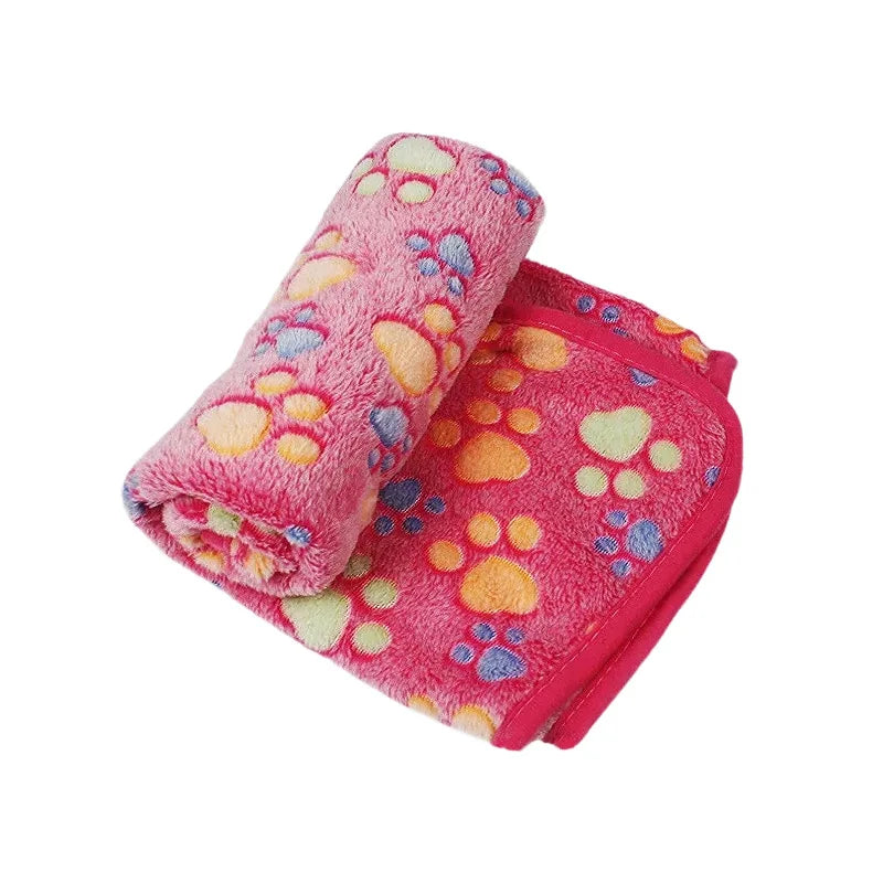 Soft Fluffy Pet Mat Blanket for Cat Dog - Cute Cartoon Pattern Warm Comfort