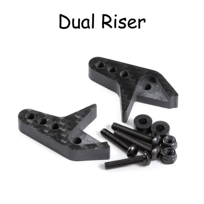 HooCrawler Carbon Rear Upper Link Riser Single Dual 1/10 RC Capra F9 Portal Axle