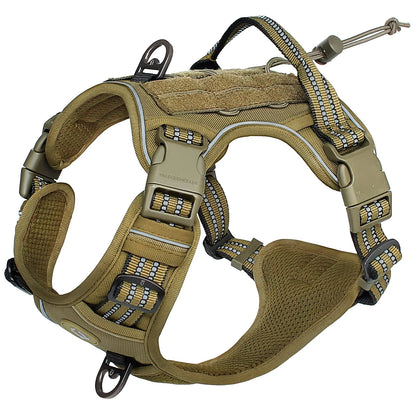 Tactical Dog Harness Adjustable No Pull Reflective Vest for Medium Large Dogs