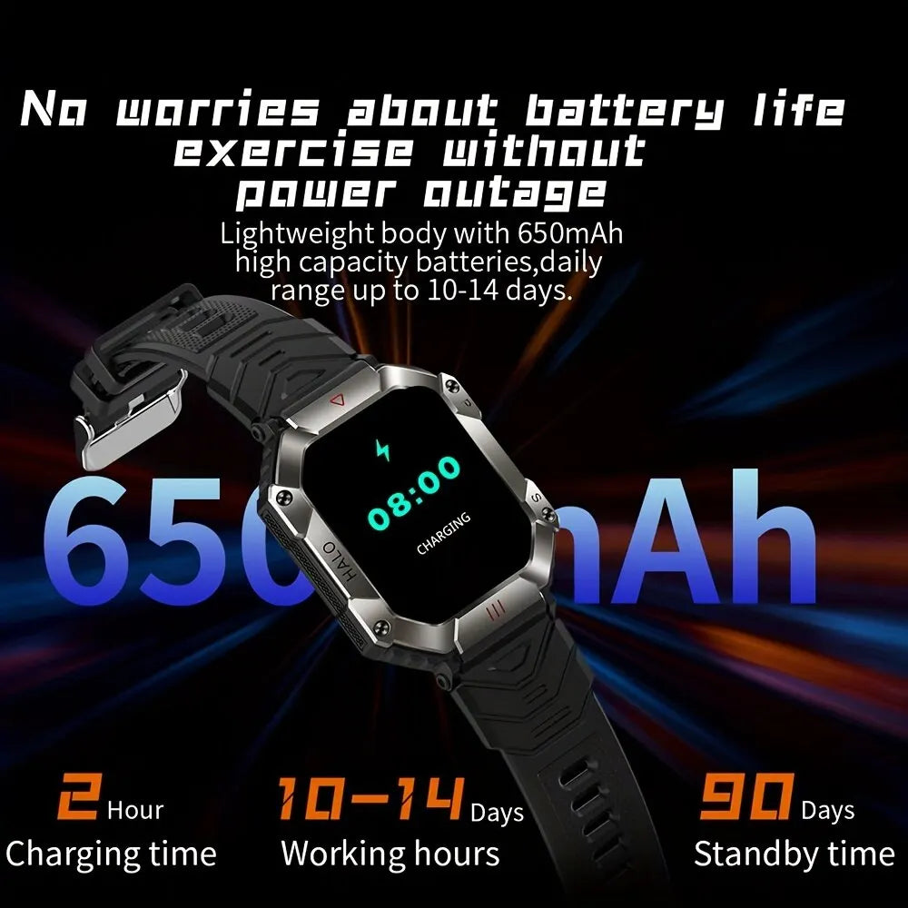SENBONO 2023 Men Smartwatch Compass Barometer Altimeter GPS Trajectory Outdoor Sport Bluetooth Call 650mAh 2.0'' Smart Watch Men-EXPROTAS