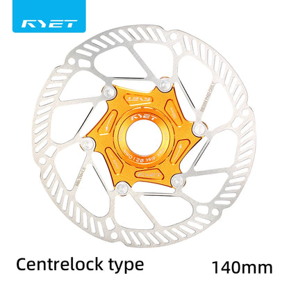 RYET Ultralight Floating Disc Rotor 140/160mm 6-Bolt Center Lock for MTB Road Bike