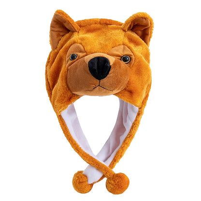 Unisex Funny Bulls Head 3D Animal Decorative Hat Winter Cap for Adults