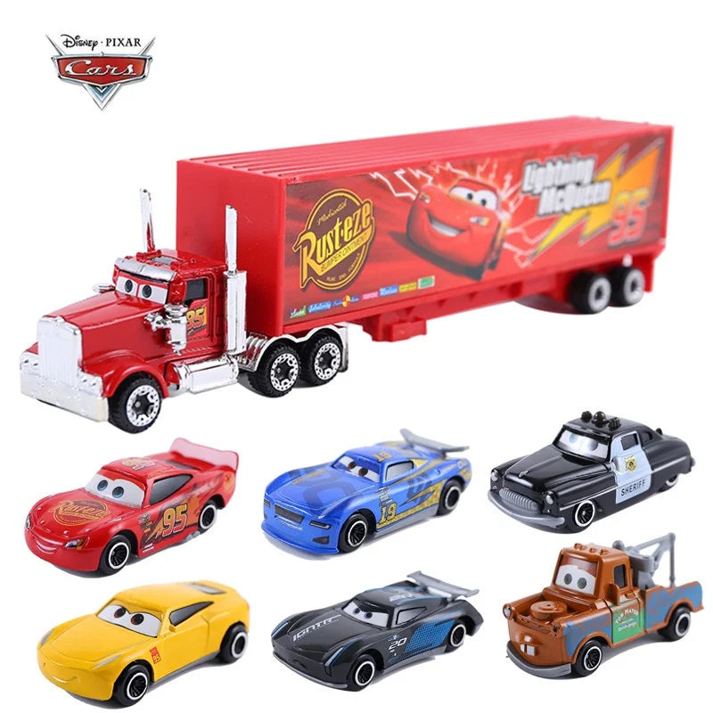 Disney Pixar Car 3 6/7pcs Set Lightning McQueen Jackson Storm Mack Uncle Truck 1:55 Dietcast Metal Car Model Children's Toy Gift-EXPROTAS