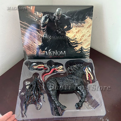 Venom The Last Dance: Venom Anime Action Figure Venom Horse Change Face Statue Model Toys Collectible Christmas Halloween Gifts-EXPROTAS
