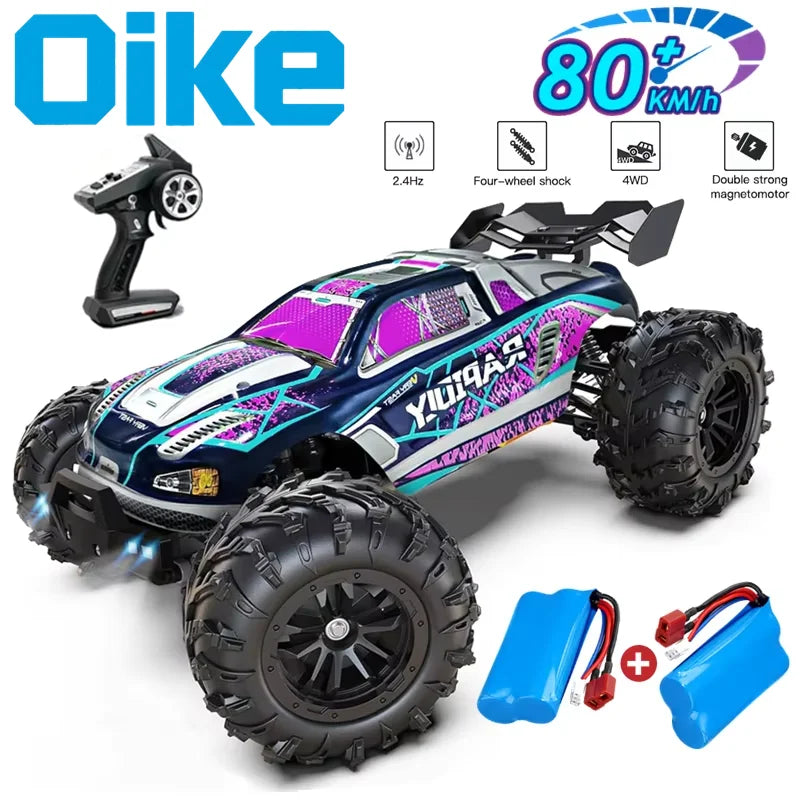 RC Remote Control Drift Car 4WD 50KM/H 80KM/H LED Lights Racing Toy