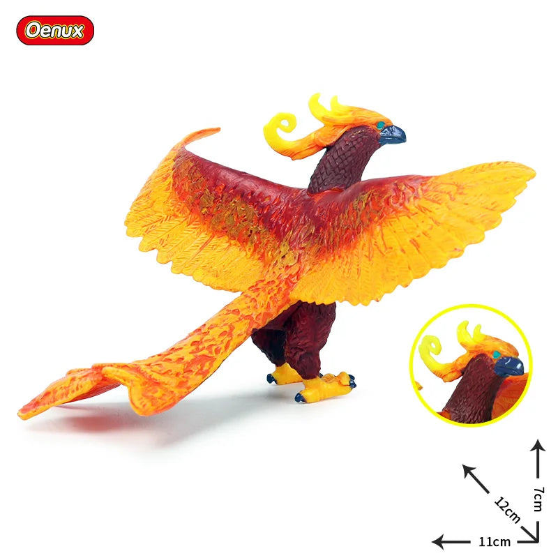 Oenux Fantasy Creature PVC Figure Dragon Phoenix Dinosaur Animal Model - EXPROTAS