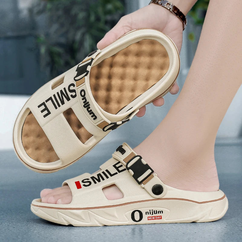 2025 Men’s Massage Slippers Soft Slides Indoor Outdoor Sandals Clogs Unisex