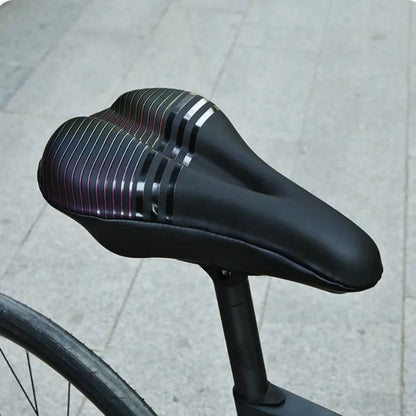 Gel Padded Bicycle Seat Cover PU Surface Comfort Saddle Cushion for Men Women