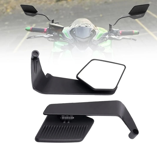 Adjustable Motorcycle Wind Wing Side Mirror Deflectors Rearview Mirror Mount