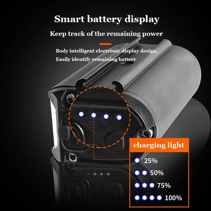 Rechargeable Bike Light 1800LM USB LED Front Rear Waterproof Ebike Lamp