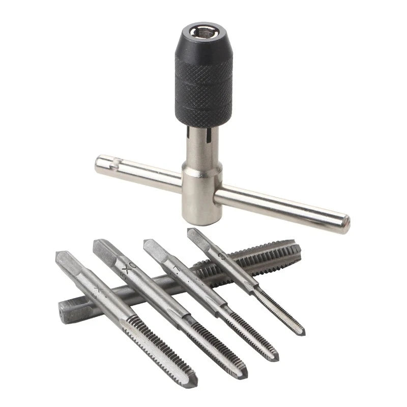 M3 M4 M5 T-Handle Wrench Tap Reamer Hand Tool Set M6 M8 Adjustable