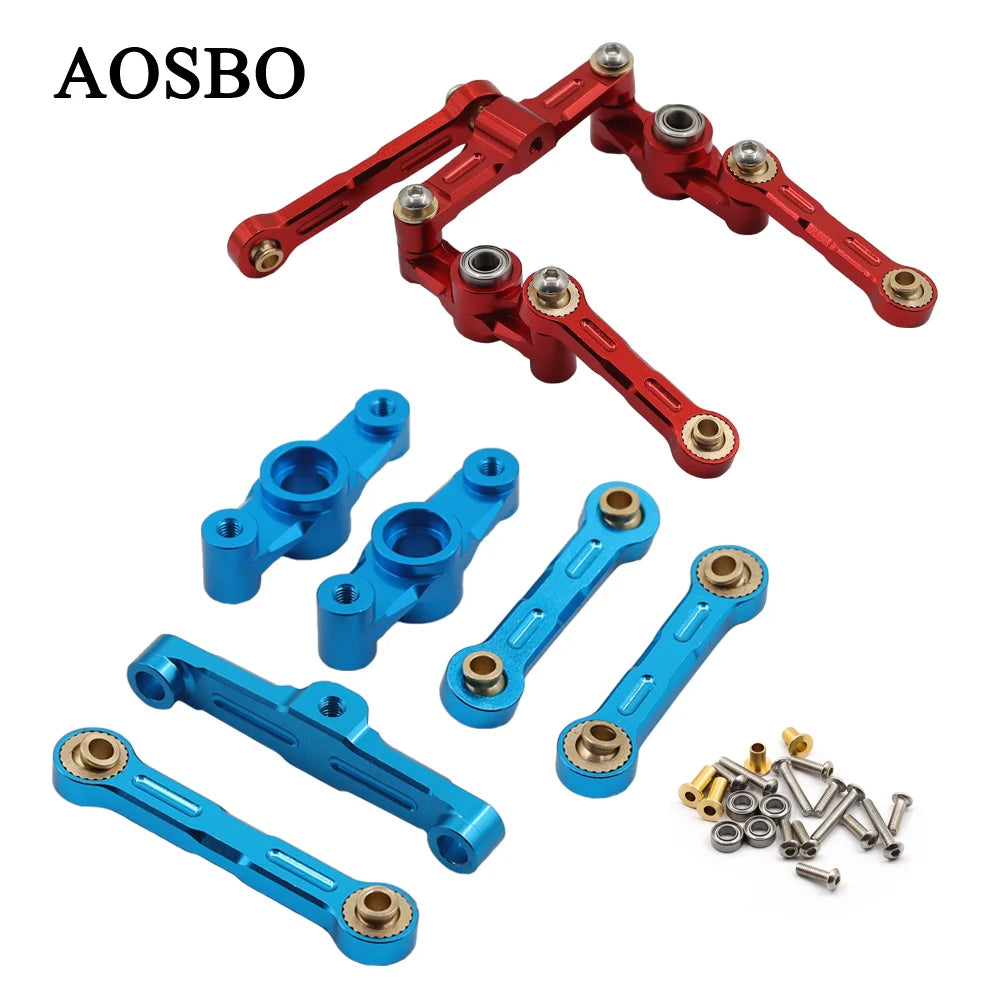 Aluminum Ball Bearing Crank Steering Assembly for Tamiya TT02 1/10 RC Parts