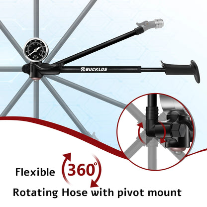 MTB Shock Pump BUCKLOS 400PSI Air Fork Suspension Pump