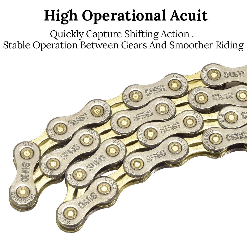Bike Chain SUMC Half Hollow  116L 9/10/11/12 Speed for Shimano SRAM Campagnolo