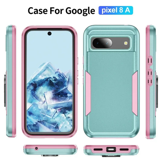 For Google Pixel 6A-9A Shockproof Armour Case TPU PC Heavy Duty Cover