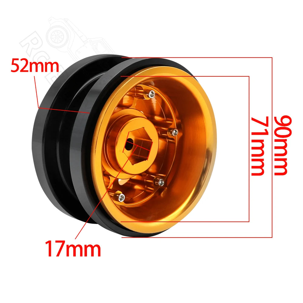1/6 RC Crawler CNC Aluminum 2.9" Beadlock Wheel for Axial SCX6 - EXPROTAS