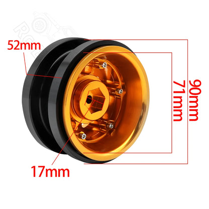 1/6 RC Crawler CNC Aluminum 2.9" Beadlock Wheel for Axial SCX6 - EXPROTAS