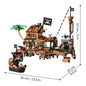 Pirate Ship Building Toys, Pirate Wharf Themed City Store Building Bricks Sets for Boys Age 8-12,868 Pieces, Advent Calendar-EXPROTAS