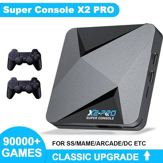 KINHANK Retro Video Game Console Super Console X2 Pro with 90000 Video Games for PS1/DC/MAME/SS with Gamepad Kid Gift Game Box-EXPROTAS