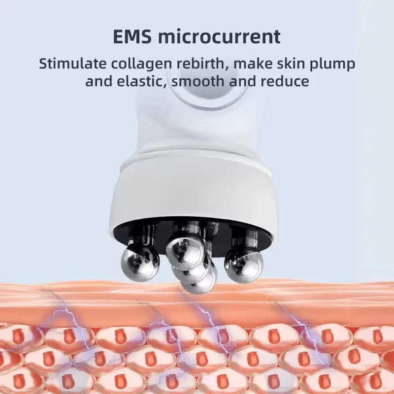 3in1 RF Heating EMS Facial 360° Roller Massager for FIne Lines Lifting Skin Rejuvenation Skin Firm Microcurrent Beauty Machine-EXPROTAS