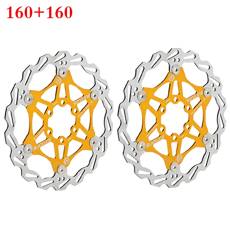 BUCKLOS MTB Floating Disc Brake Rotors 2pc 160mm 180mm 203mm Bicycle