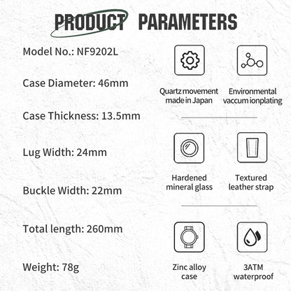 NAVIFORCE Popular Male Wristwatch Military Sports Shockproof Waterproof Leather Watch Men Fashion Casual Clock Relogio Masculino-EXPROTAS