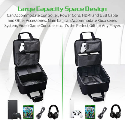 Carrying Case For Xbox Series X S Console Travel Bag with Controller Accessories