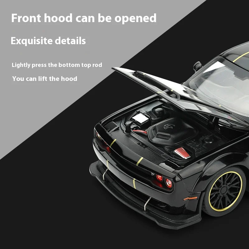 1:32 Dodge Challenger SRT Hellcat Redeye Diecast Alloy V8 Model Car