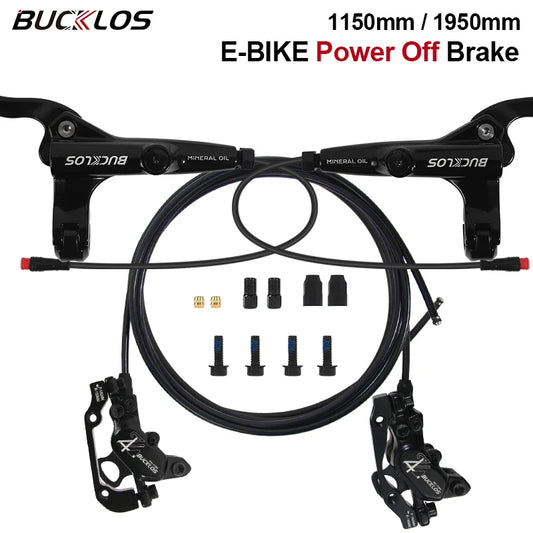 E-Bike Hydraulic Disc Brake BUCKLOS 4-Piston Power Cut-Off 1150/1950mm