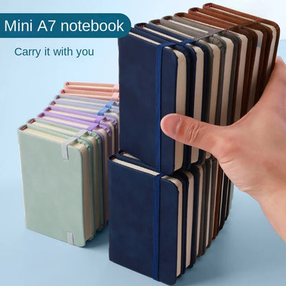 Mini A7 Small Notebook Portable Pocket Diary Leather Notepad Journal