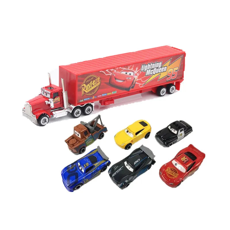 Disney Pixar Car 3 6/7pcs Set Lightning McQueen Jackson Storm Mack Uncle Truck 1:55 Dietcast Metal Car Model Children's Toy Gift-EXPROTAS