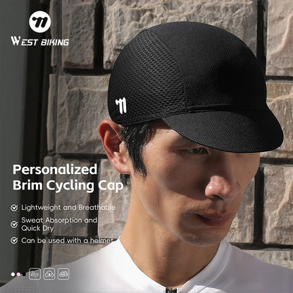 Sun Protection Cycling Cap Unisex Breathable Hat with Brim Sports Bike