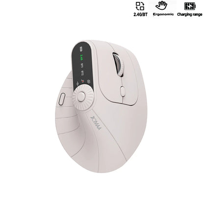 Wireless Vertical Mouse Rechargeable Ergonomic Optical Mice with Adjustment Knob