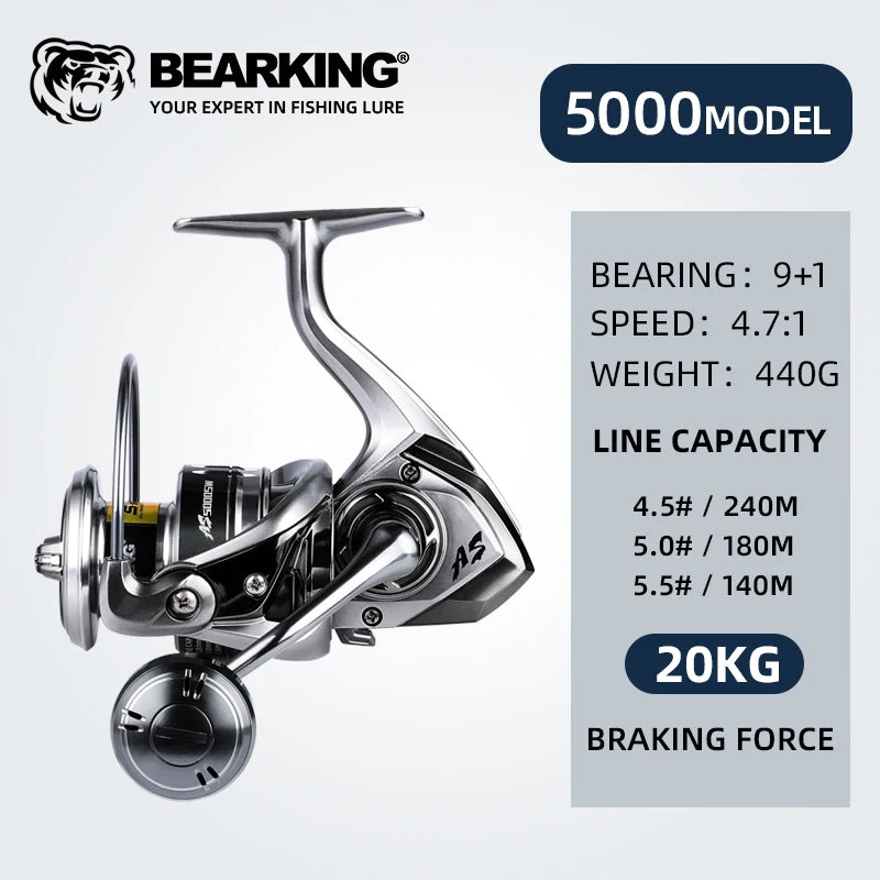 Fishing Reel Spinning Saltwater 1000-6000 9+1BB Max Drag 20KG