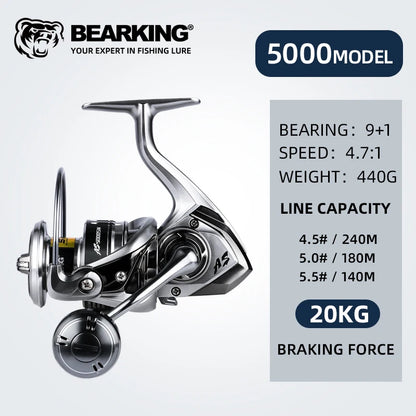 Fishing Reel Spinning Saltwater 1000-6000 9+1BB Max Drag 20KG