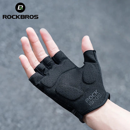 ROCKBROS Cycling Gloves Half-Finger Shockproof Breathable High-Elastic Summer Bike Gloves