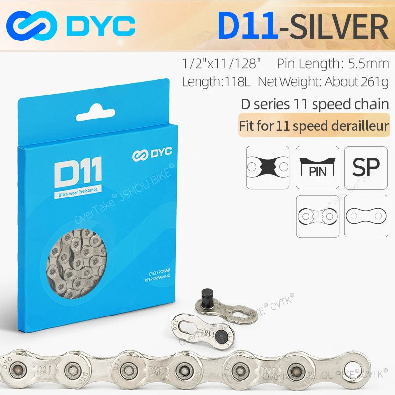 MTB Road Bike Chain DYC 6/7/8/9/10/11/12 Speed Shimano SRAM