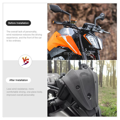 For KTM Duke 790 Mini Windshield Windscreen Fly Screen Deflector 2018-2025