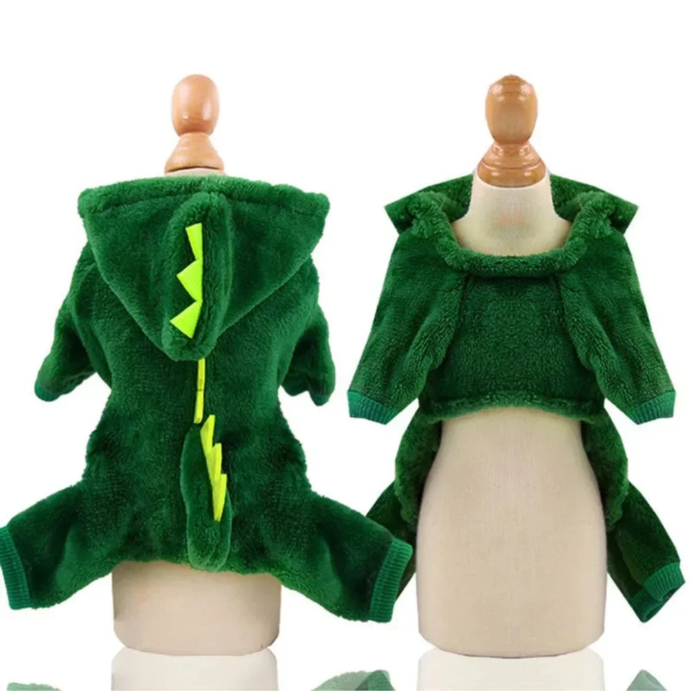 Pet Cat Dog Dinosaur Costume Hoodie Halloween Clothes for Small Dogs