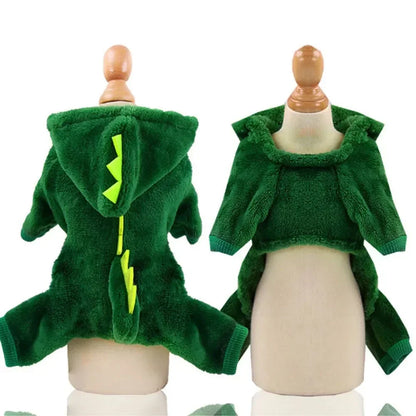 Pet Cat Dog Dinosaur Costume Hoodie Halloween Clothes for Small Dogs