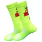 White UAE Cycling Socks FDJ Team Mesh Compression Non-Slip MTB Running