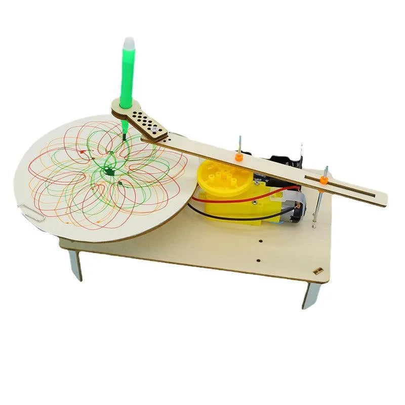 Kids Model Automatic Drawing Robot STEM Electric Plotter Science Kit