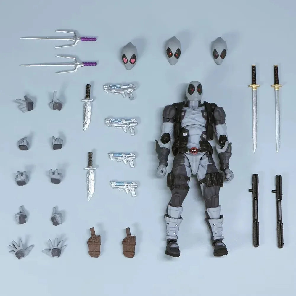 AMAZING YAMAGUCHI Deadpool 2.0 Grey Action Figure Mutants Joint Movable KAIYODO Wade SHF Model Movie Toys for Kids Gift-EXPROTAS