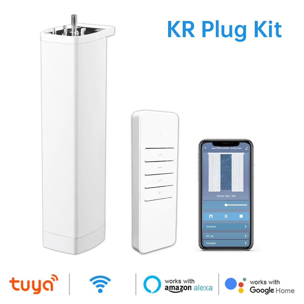 Tuya Smart Curtain Motor WiFi Zigbee RF Remote Alexa Google App Control - EXPROTAS