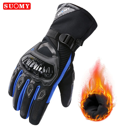 SUOMY Winter Motorcycle Gloves Waterproof Warm Pink Purple Riding Gloves for Women