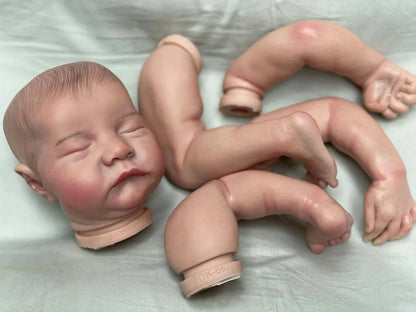 19 Inch Lou Lou Levi Reborn Baby Doll Kit Painted Hair Unfinished DIY Bebe