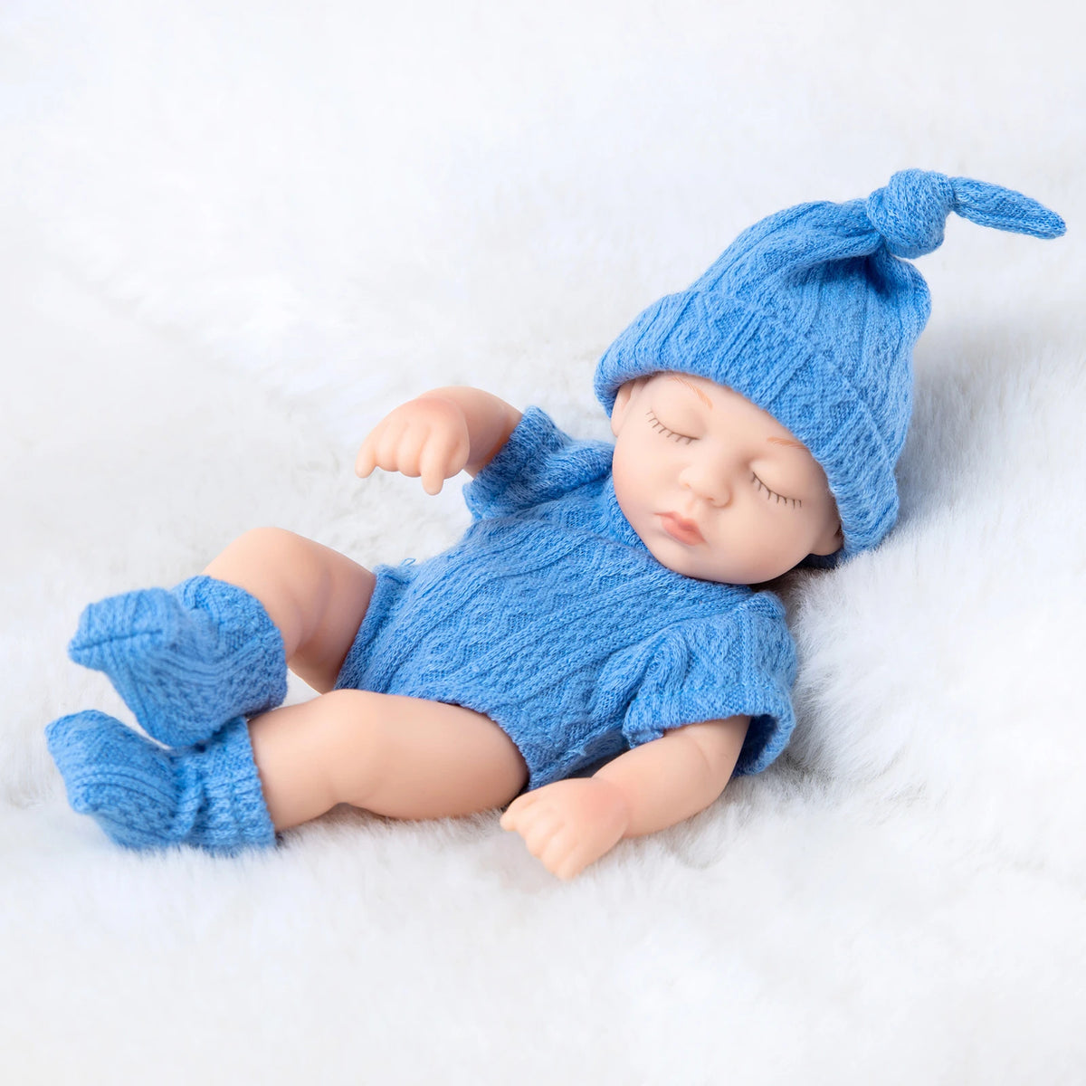 Mini 7 Inch Reborn Doll 19cm Realistic Baby Girl Sleeping Toy