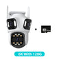 Three Lens PTZ IP Camera Outdoor 6K HD Three Screen WiFi Security Camera Auto Tracking 4K Dual Len Wirelss CCTV Camera iCsee-EXPROTAS