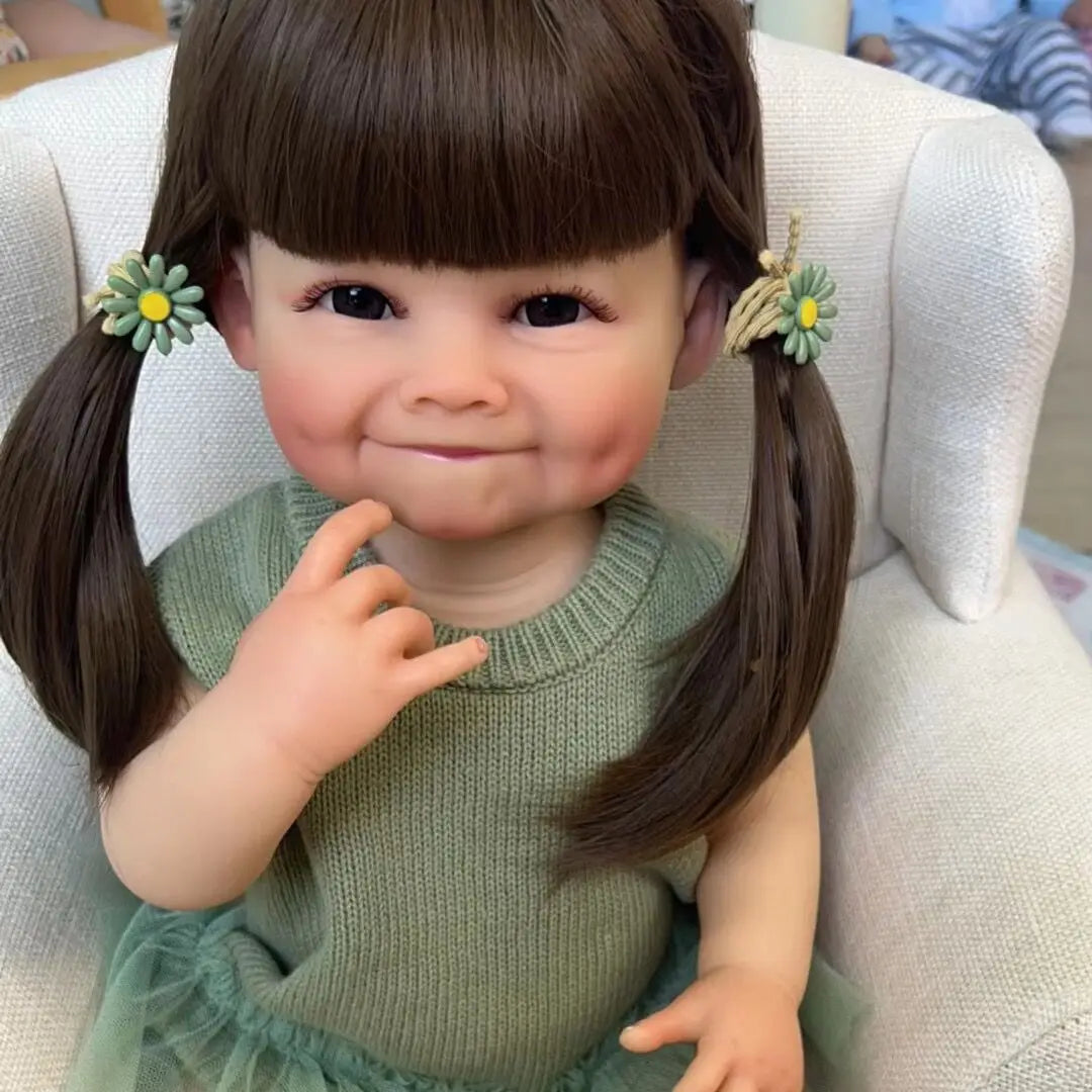NPK 55CM Full Body Soft Silicone Reborn Toddler Doll Raya Lifelike Soft Touch High Quality Doll Gifts for Children-EXPROTAS
